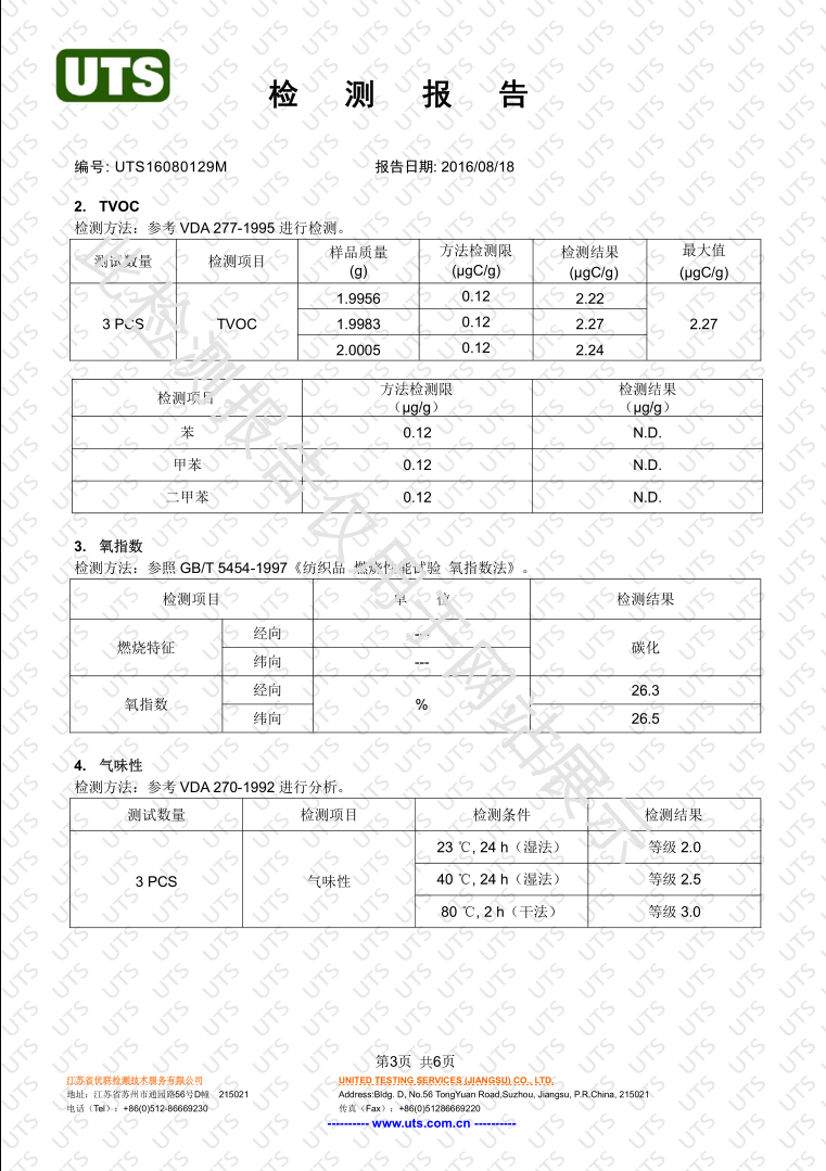 PVC 檢測報告